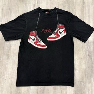 Nike Air Jordan 1 Shirt Men's Size Small Black Chicago High 1985